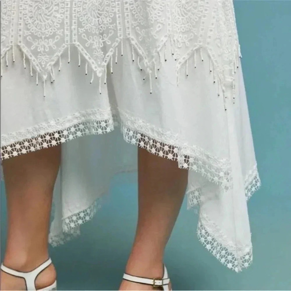 Anthropologie RINA DHAKA womans Celeste beaded & lace boho Midi dress - Picture 5 of 16